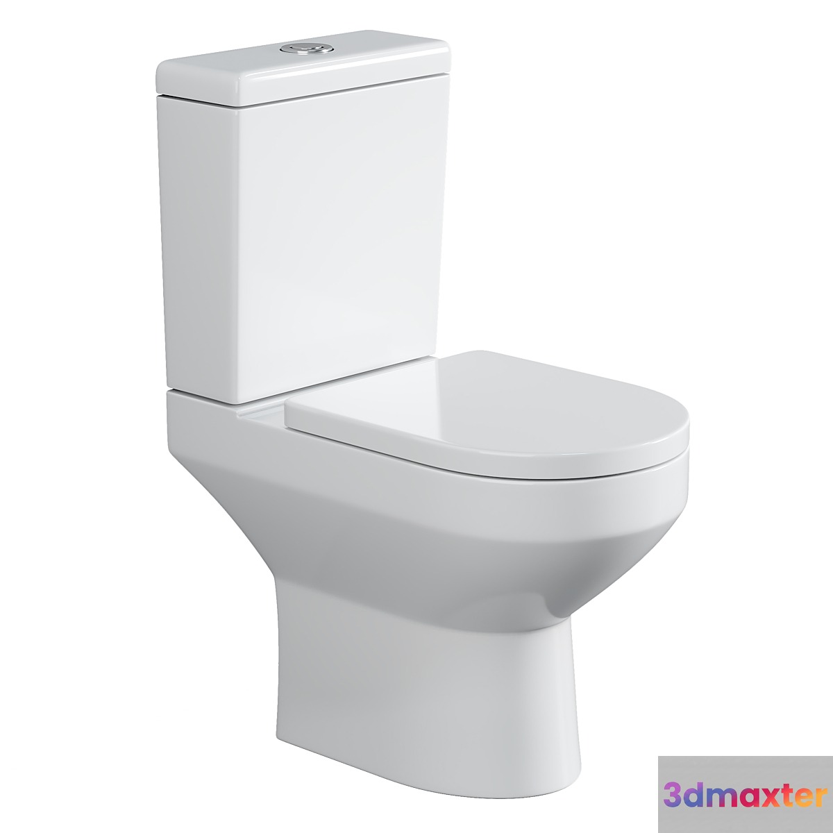Toilet-compact AM.PM Spirit V2.0 FlashClean with microlift + AM.PM Certificate for 30 days of media service subscription 3D Max