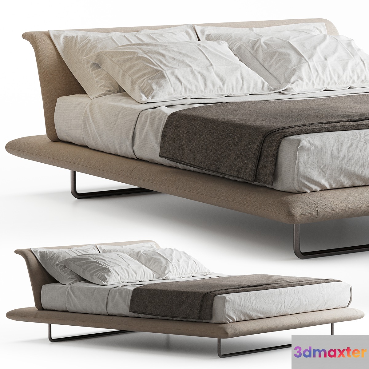 Italia Siena Bed 3D Max