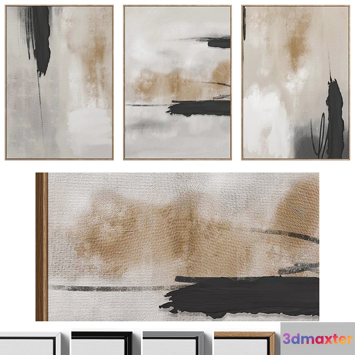 Abstract Neutral Wall Art C-437 - No.2