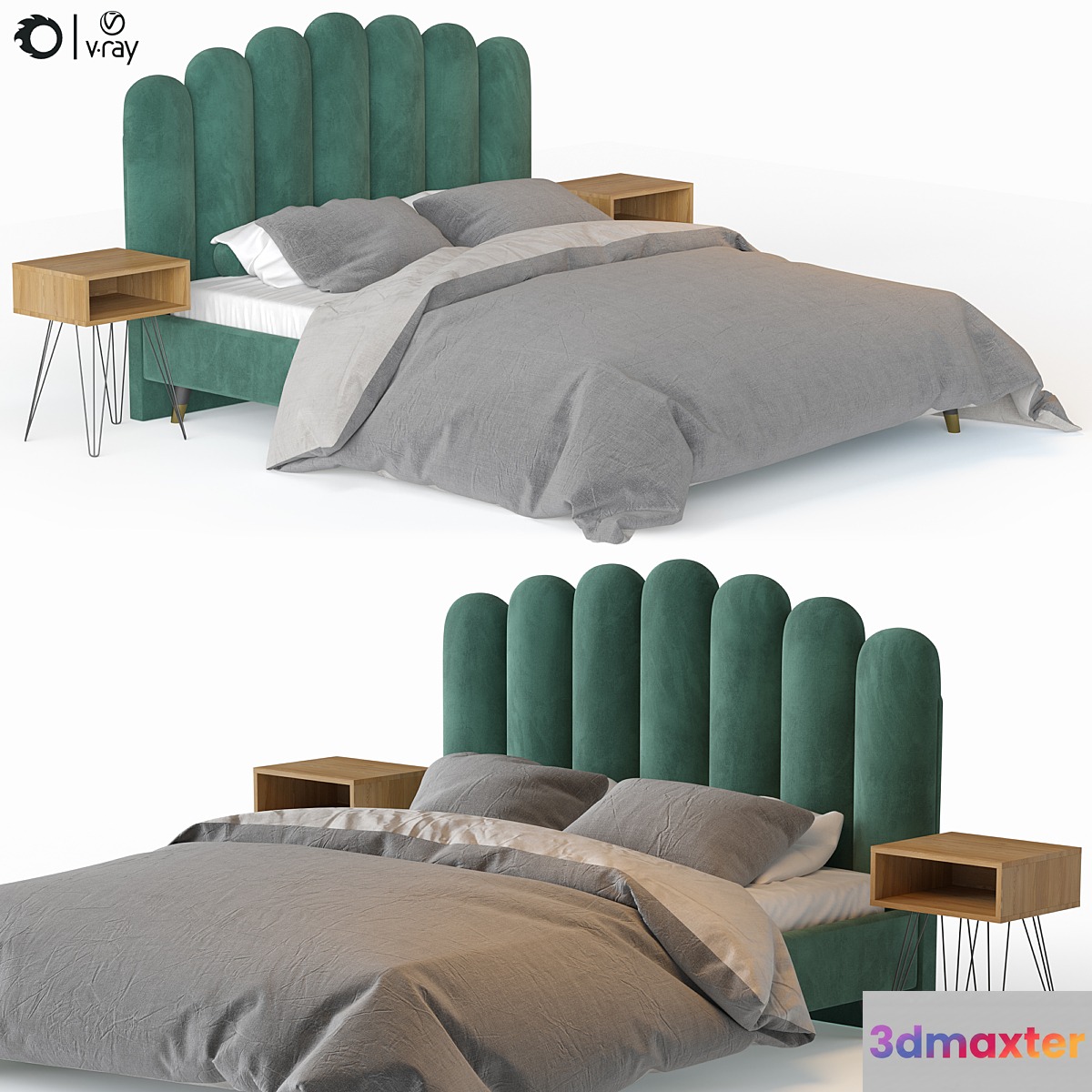 Bed Liel table Evain - No.2 3D Max
