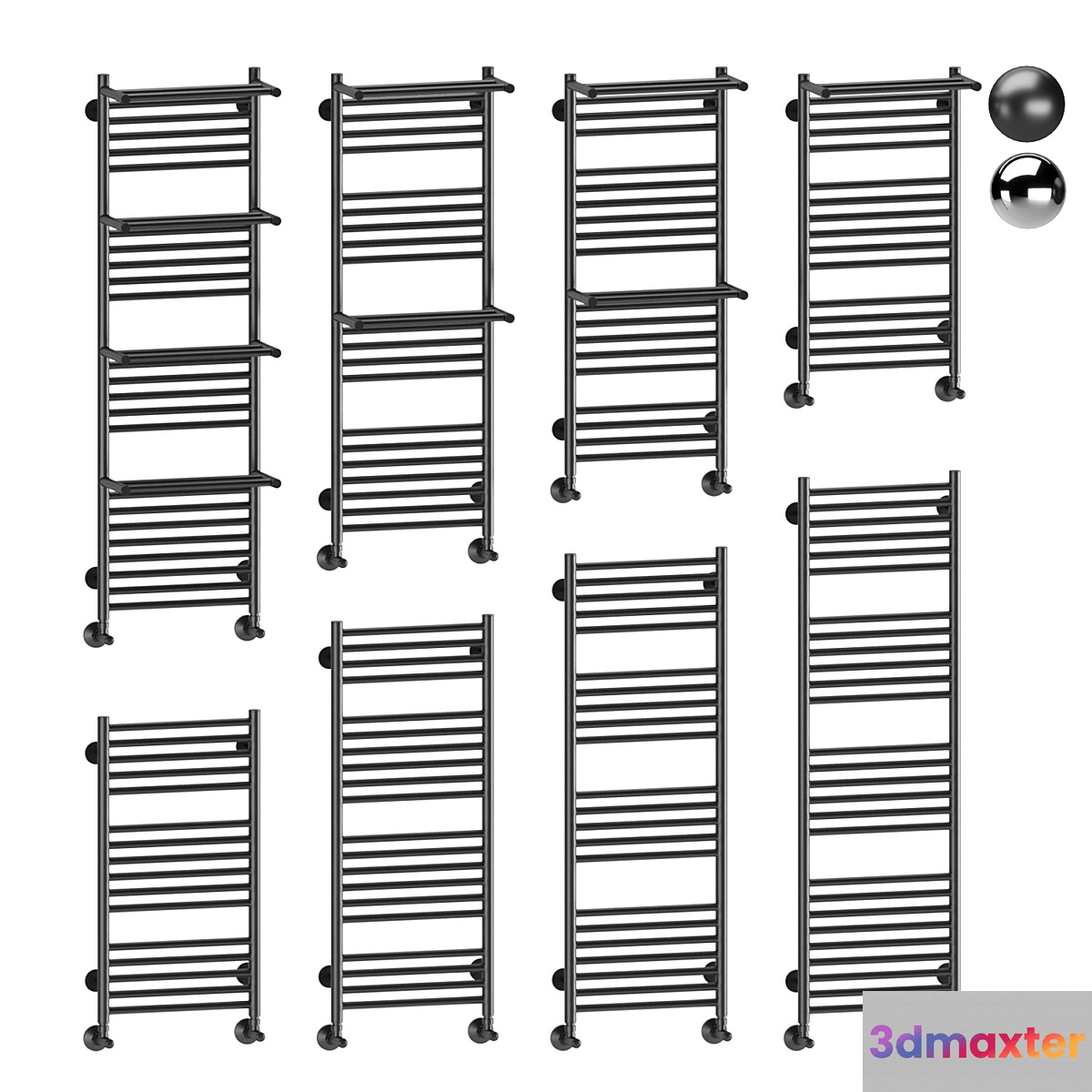 Water heated towel rail Terminus Aurora - No.2