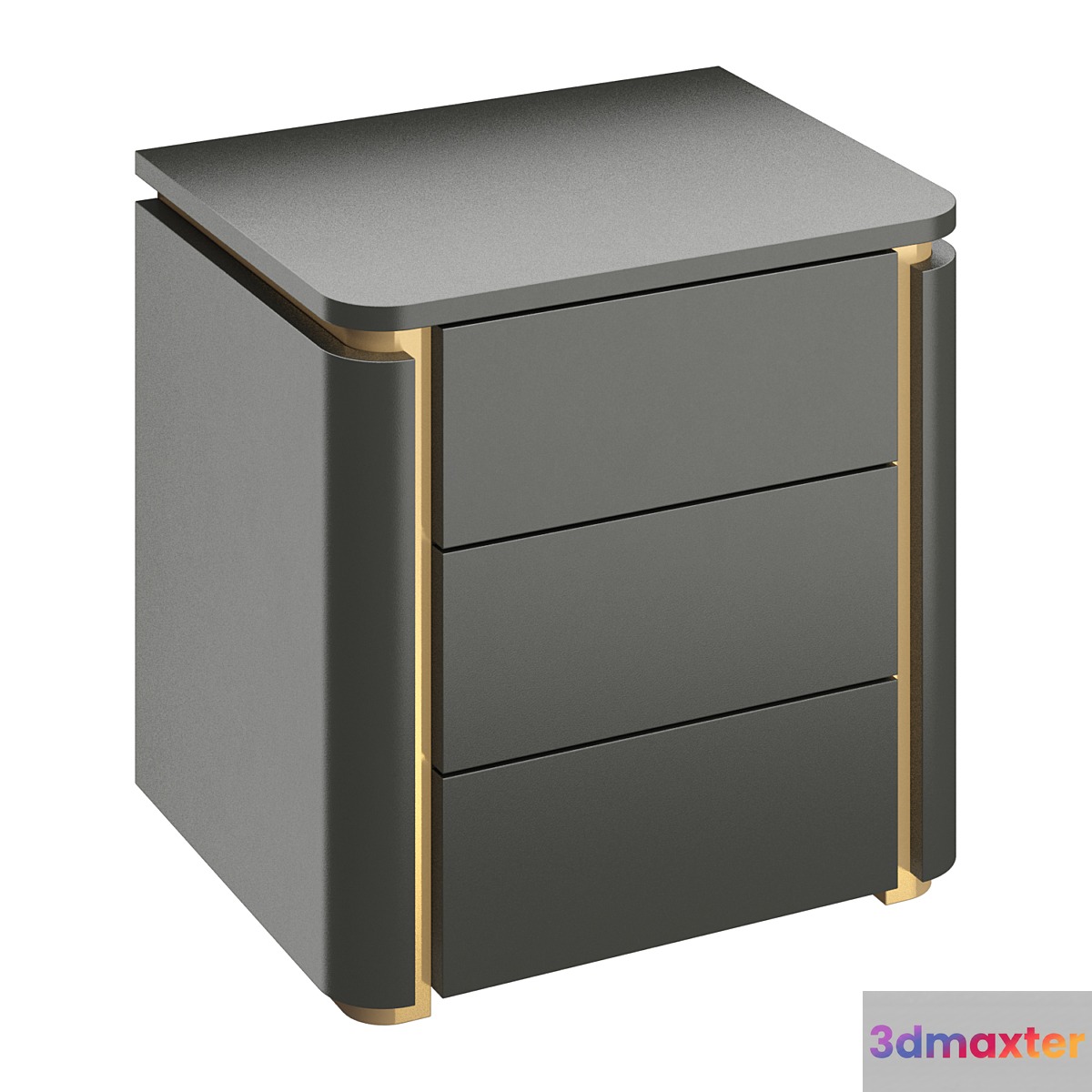 Italian light luxury bedroom bedside table 3D Max