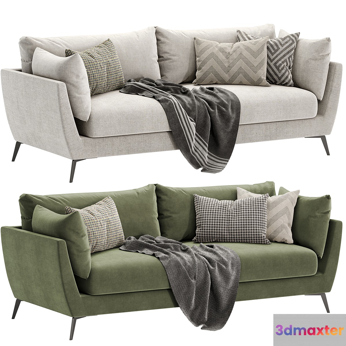 skyler 3 seater fabric sofa - No.2