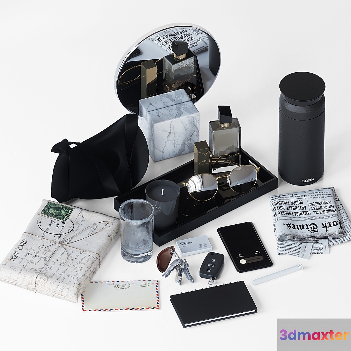 Hallway Accessory Set 3D Max