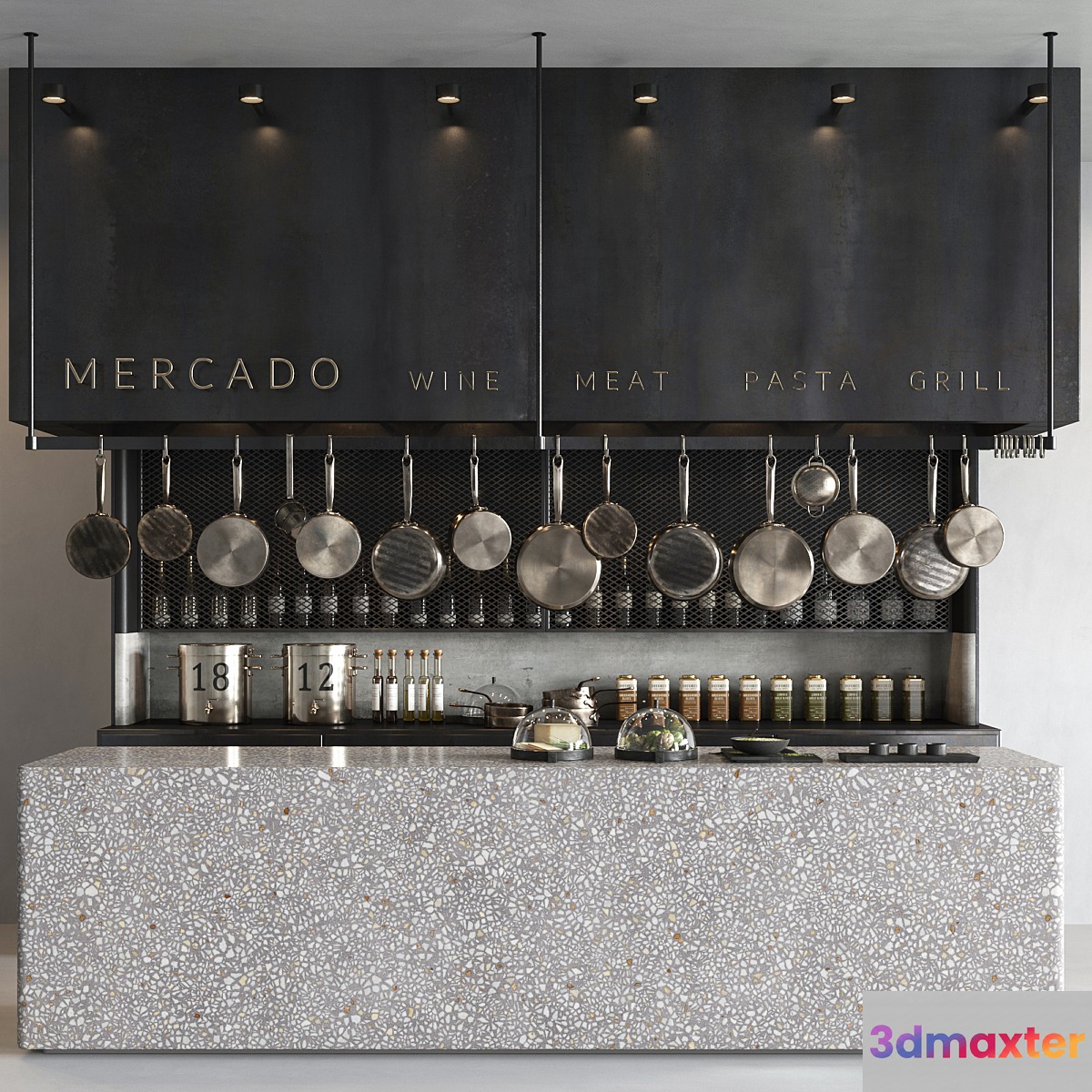 Mercado Restaurant 3D Max