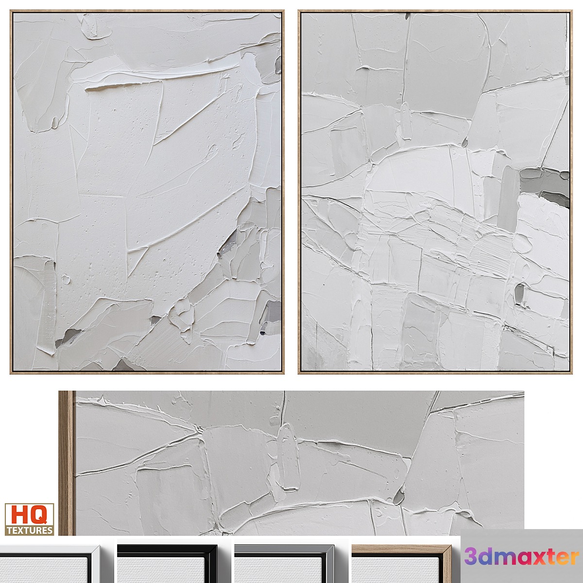 Abstract Textural Plaster Wall Art C-439 - No.2