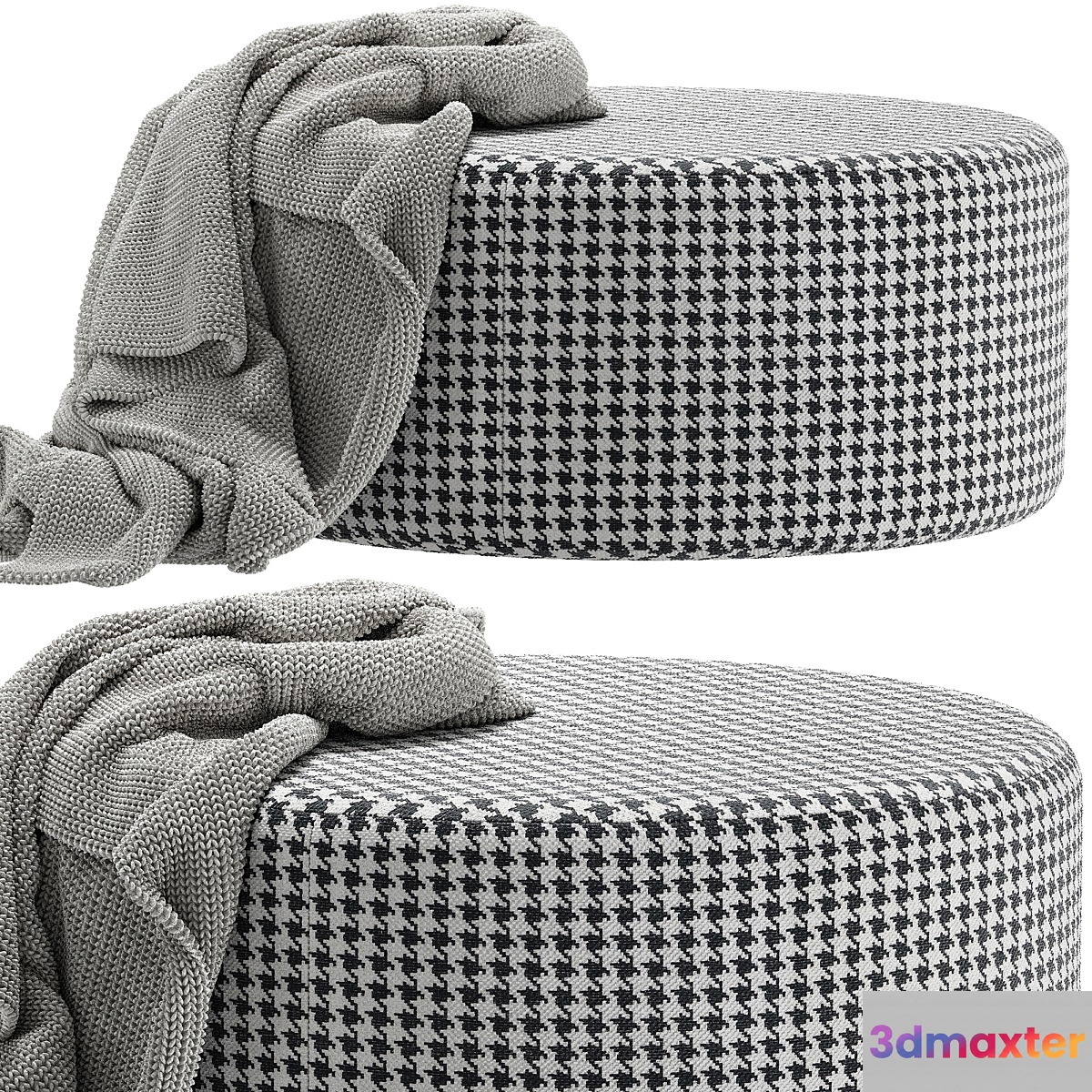 Designer pouffe LaLume 3D Max