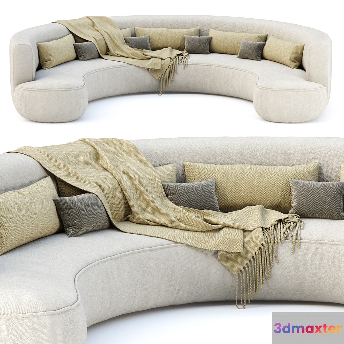 Jenifer restaurant lounge sofa JR19 _ Pounded restaurant sofa 3D Max