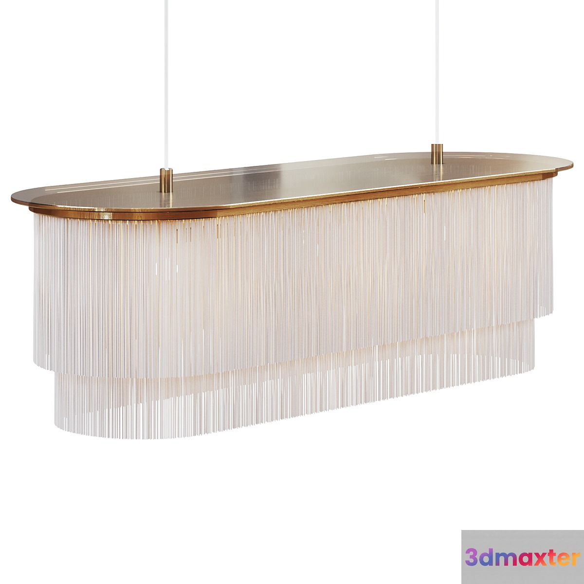 Chandelier Houtique Linear Chandelier Cream - No.2