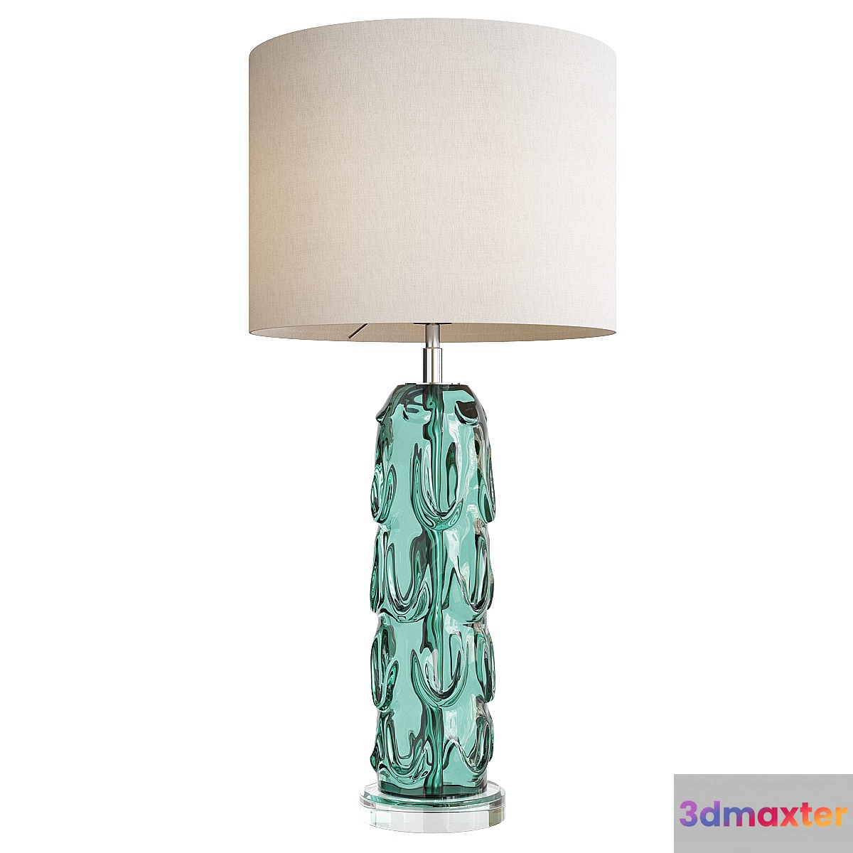 Aqua crystal vase table lamp liang and eimil gabor