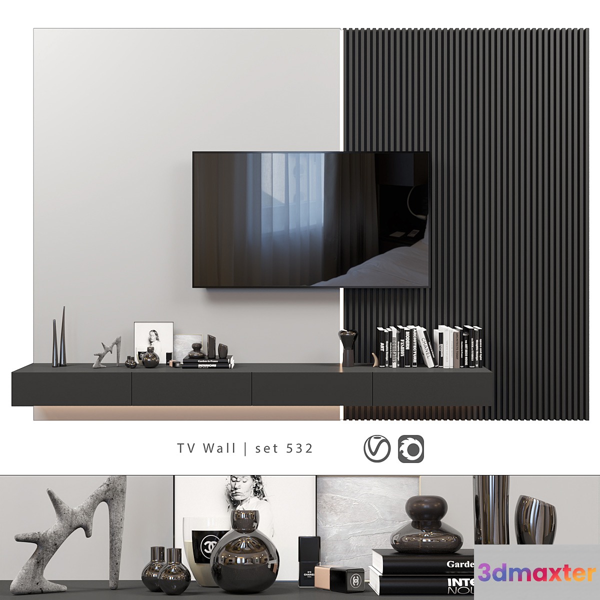 TV Wall | set 532 3D Max