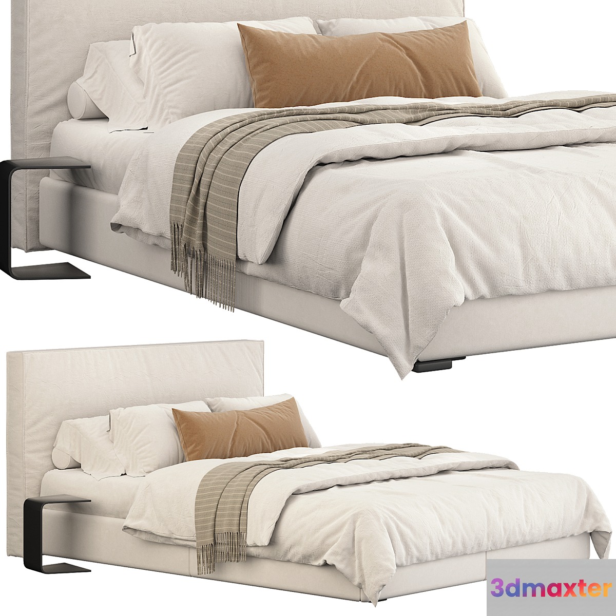 RH Modena bed 3D Max