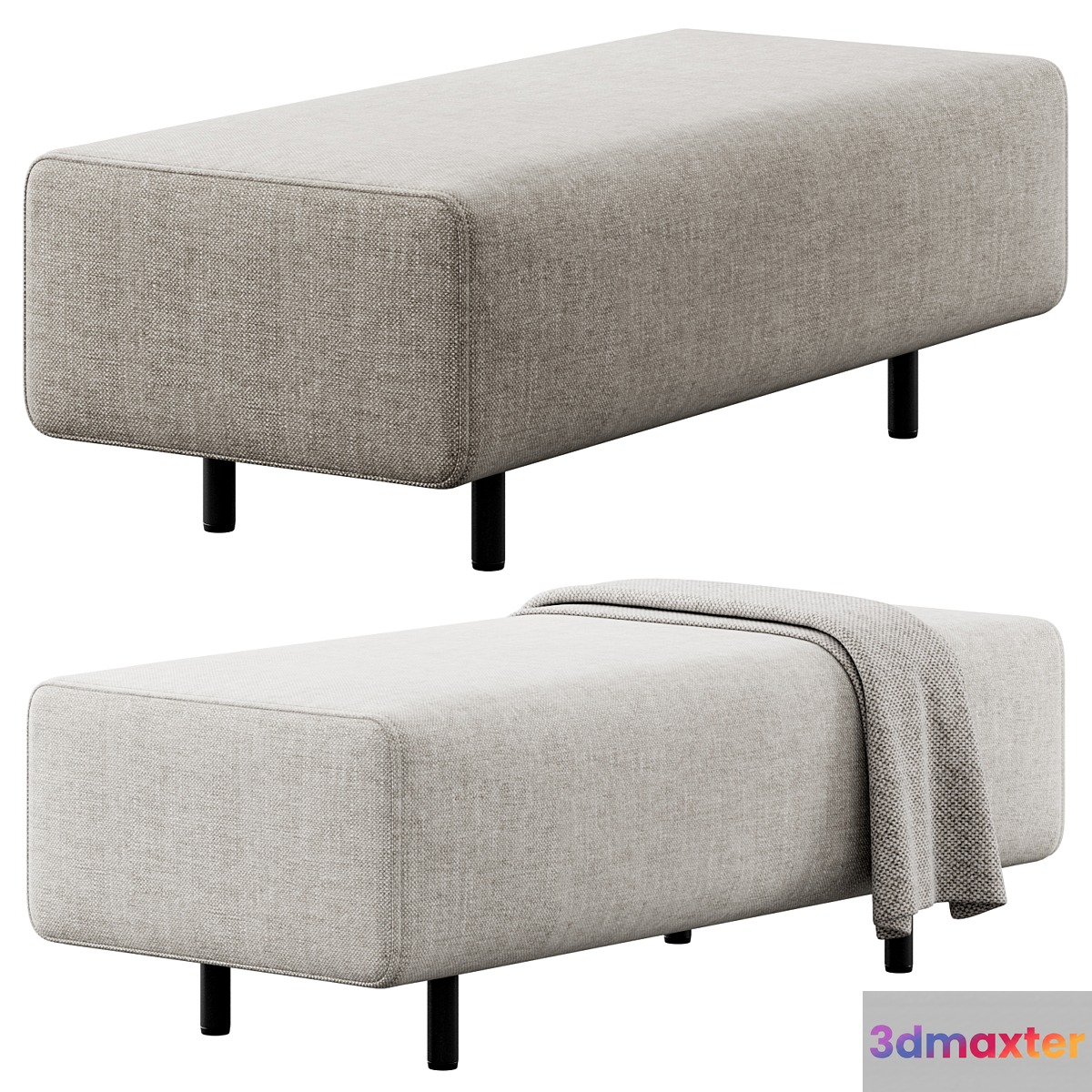 Block Party Lounge Bench by Poppin