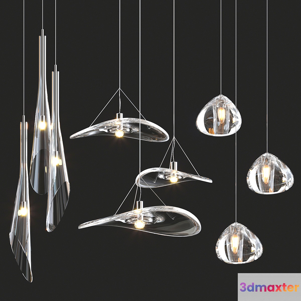 Terzani Pendant Collection 3D Max