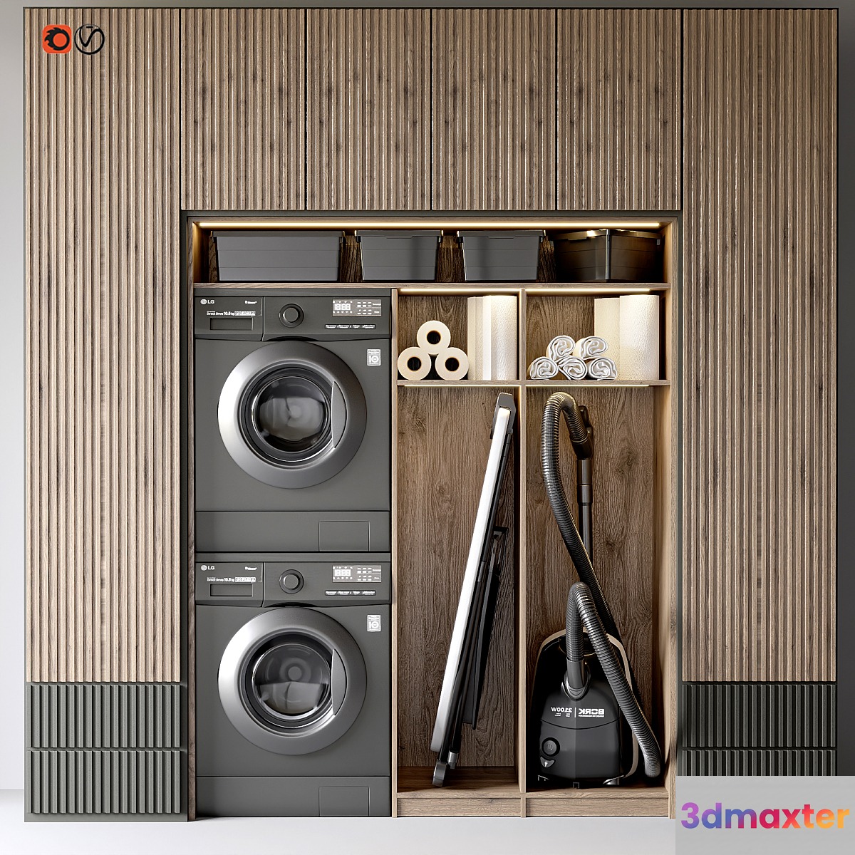 Laundry room 3D Max