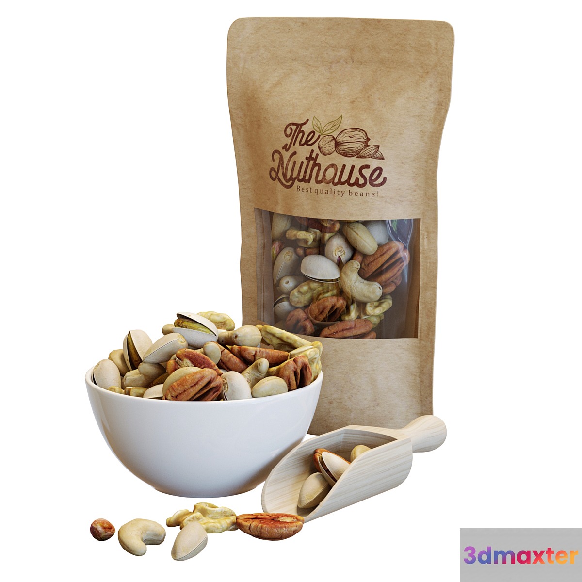 Food Set 21 _ Bowl of Mixed Nuts