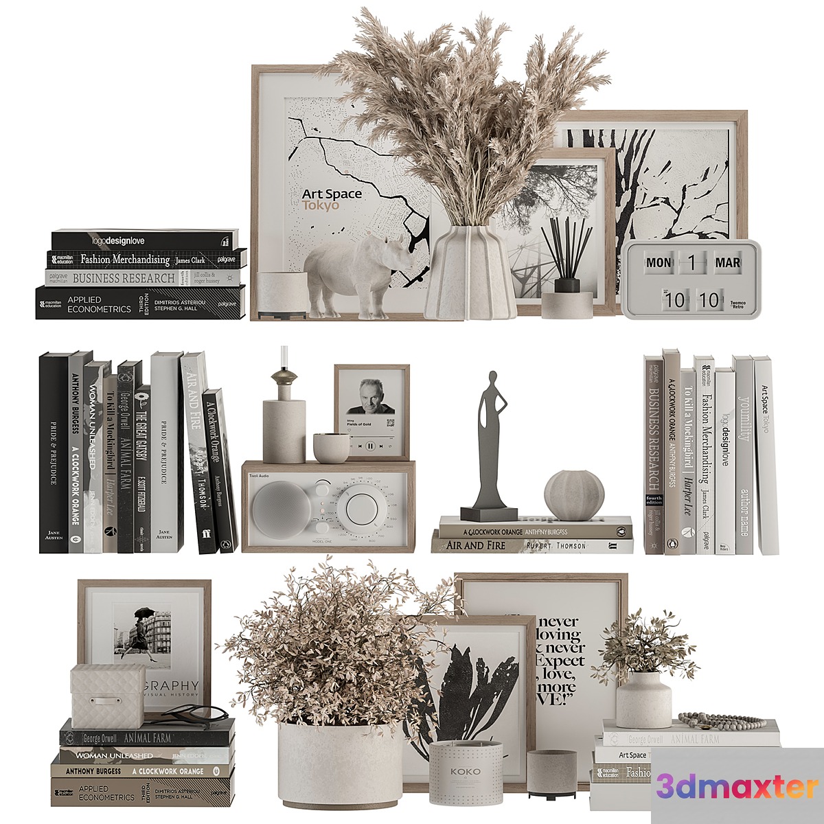 Decorative Set on Shelves and Decor objects - Set 12
