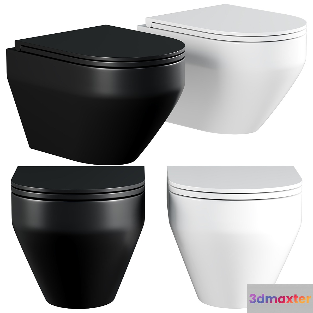 Toilet AM.PM Spirit FlashClean C701700WH hanging without seat 3D Max