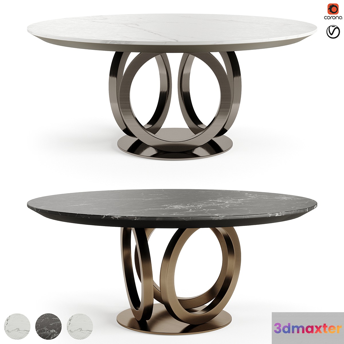 FENDI CASA GALILEO MARBLE DINING TABLE