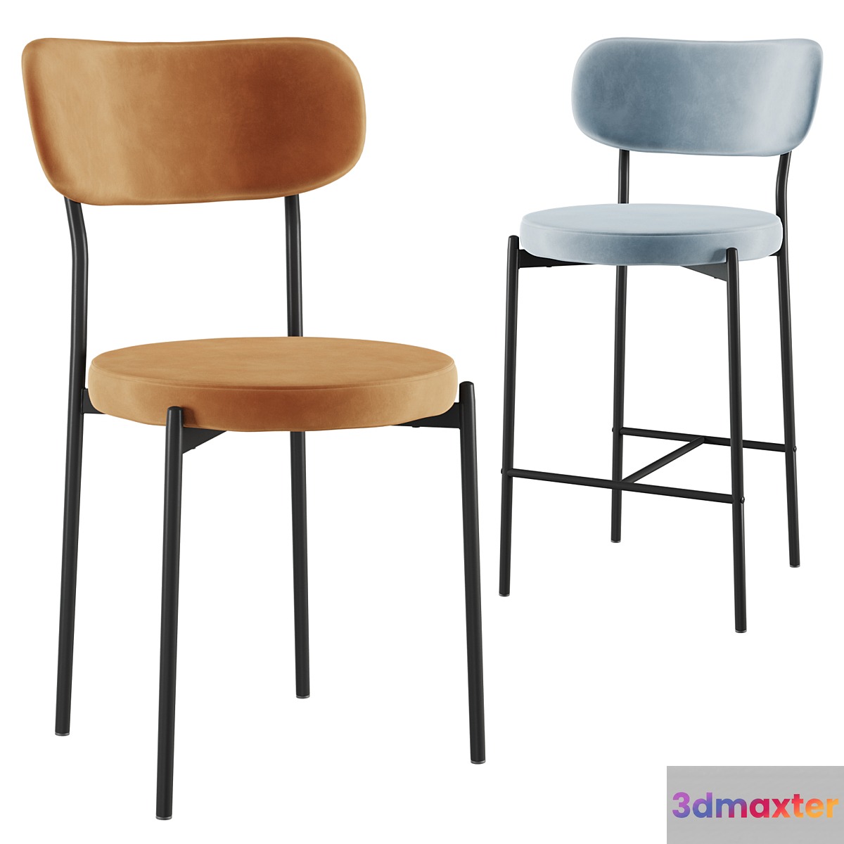 Chair&Bar stool Barbara black legs SG - No.2