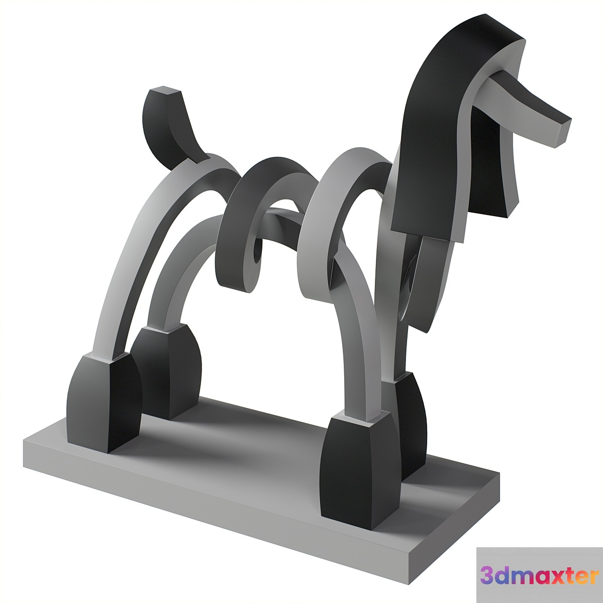 Silver Poodle Statue