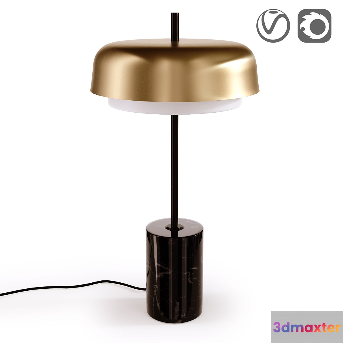 Direct lamp made of metal and marble Clepsos 3D Max