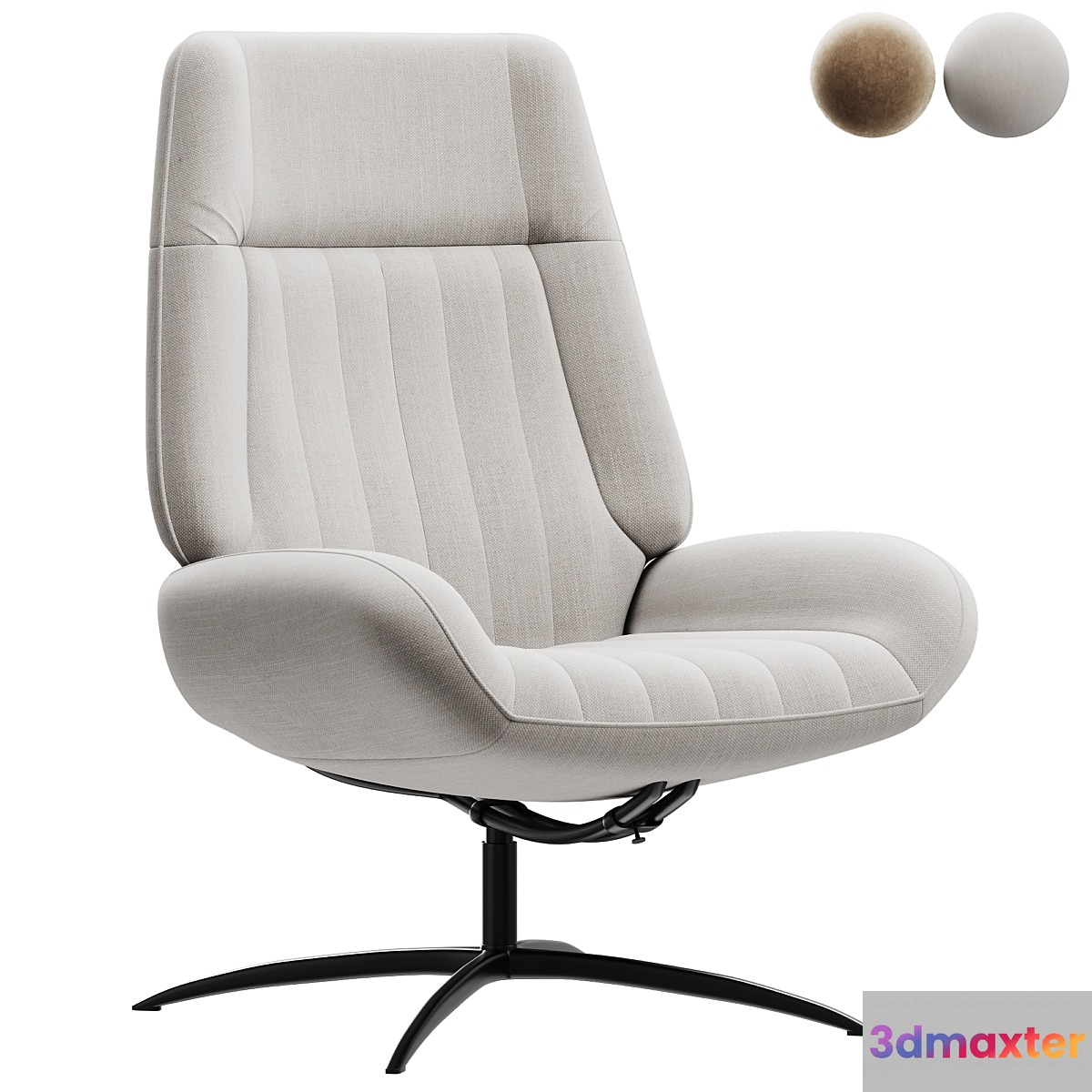 DRAAIFAUTEUIL_TIRONA_GEEL 3D Max