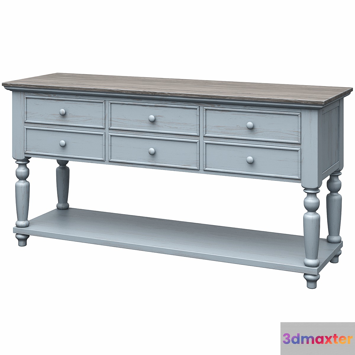 Farmhouse Blues Console 3D Max