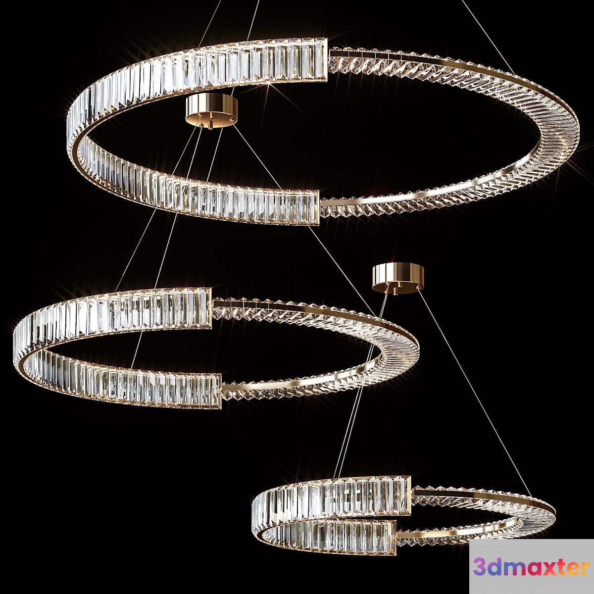 Pendant chandeliers BERTOLDA C by Lampatron ⌀ 60cm ⌀ 80cm ⌀ 100cm 3D Max