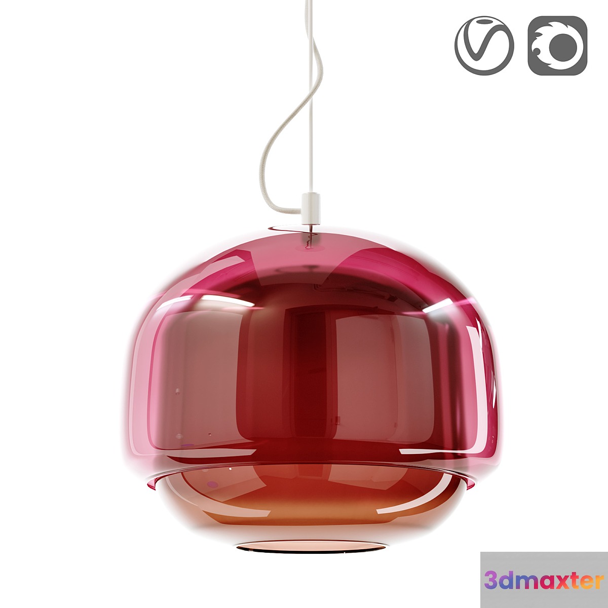 Stained glass lamp Kinoko