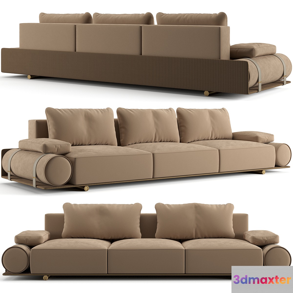 Visionnaire Donovan roll sofa 302 cm