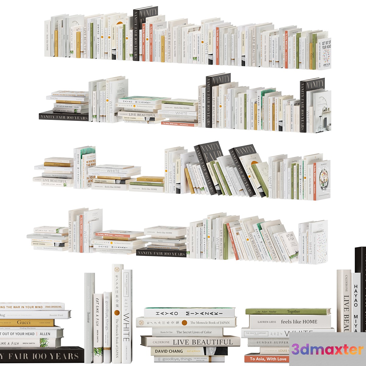 Set of decorative books collection 3