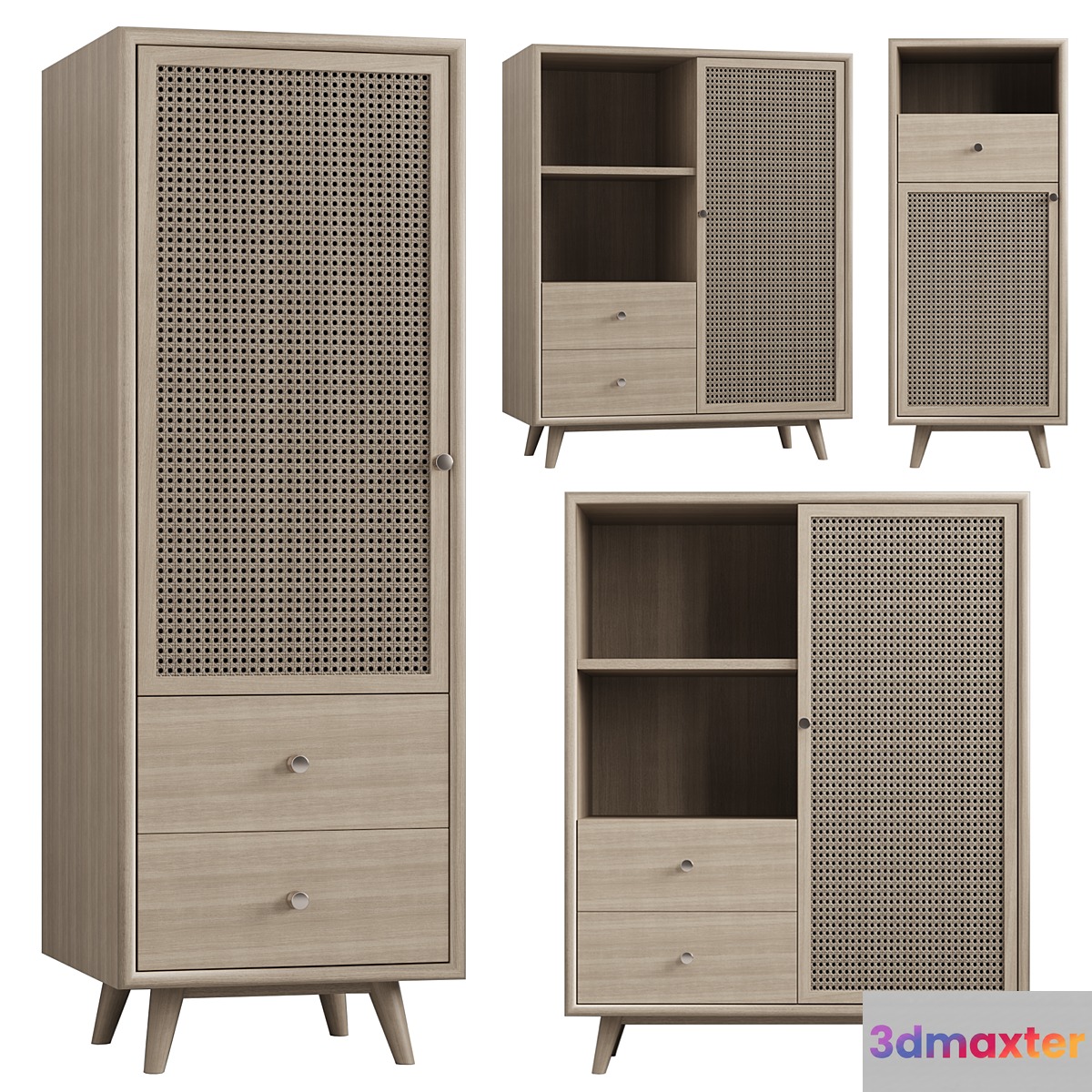 Chest Wood Rattan - No.2