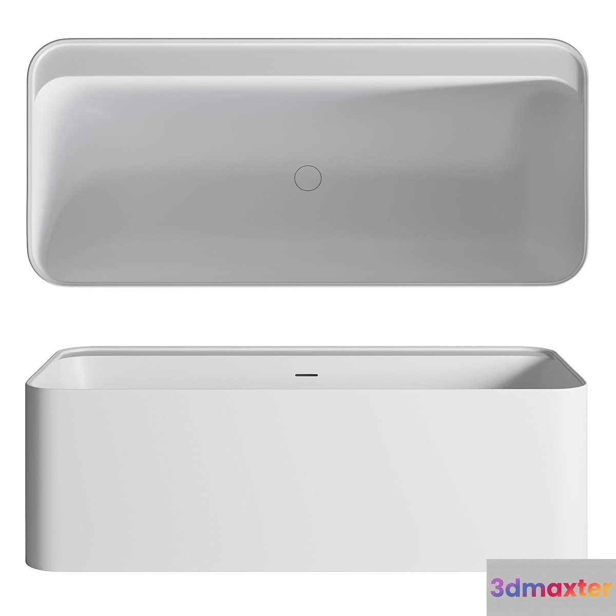 Aquaroc Icon Solid Surface Stone Resin Bath 1600 - No.3