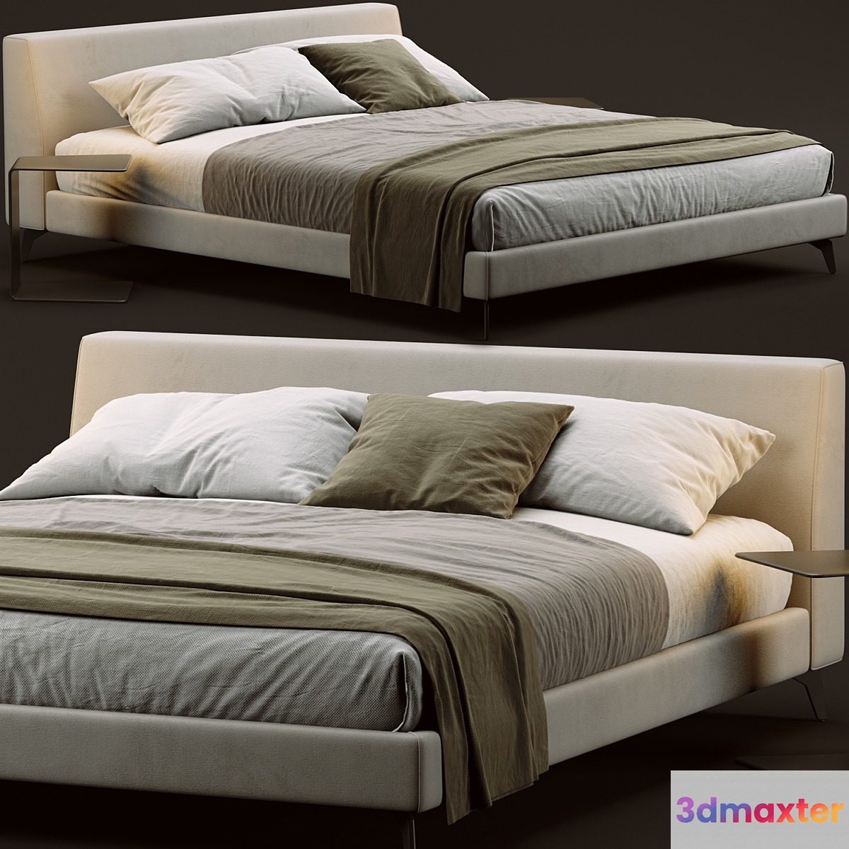 Meridiani Louis Up Bed 3D Max