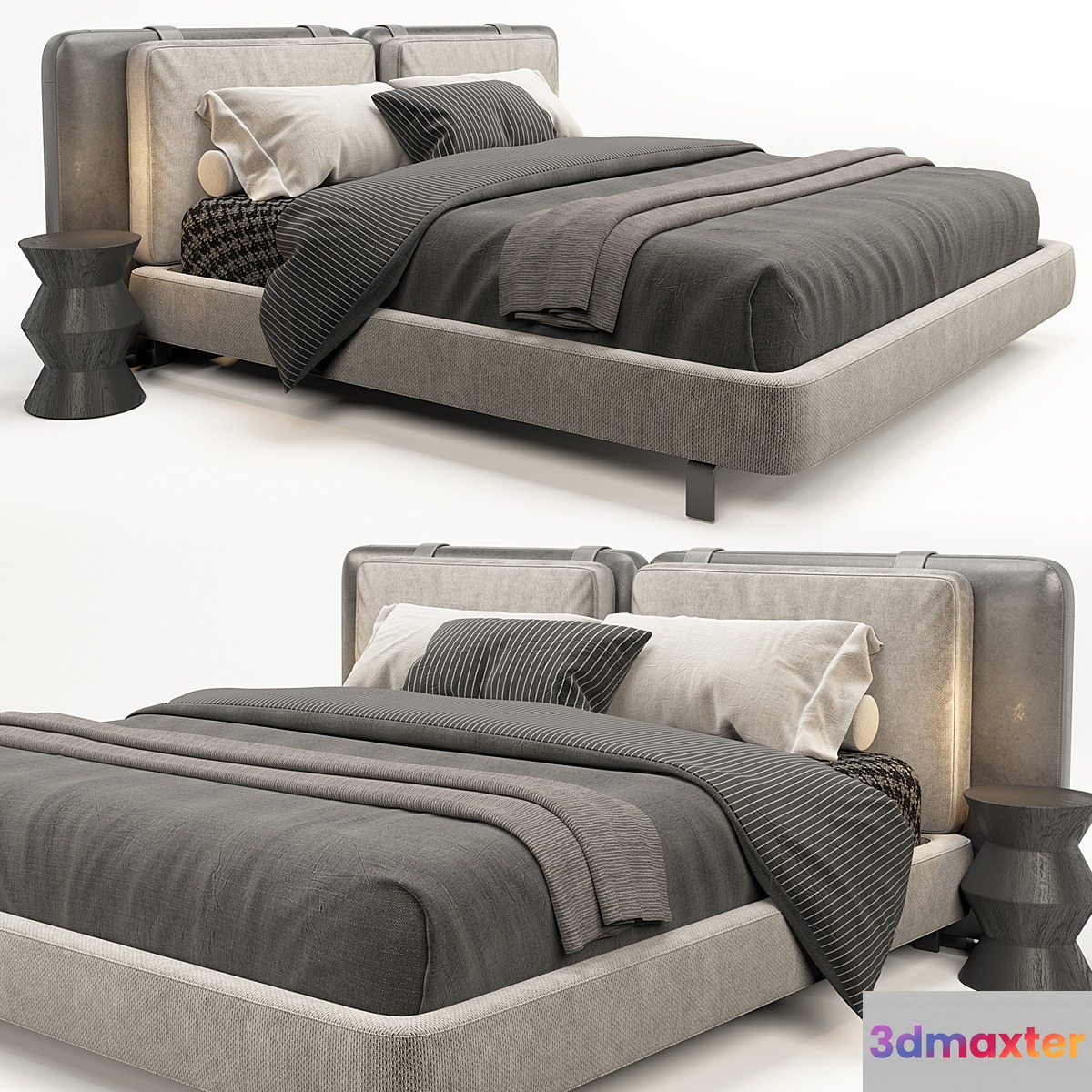 Minotti Tatlin Soft Bed 3D Max