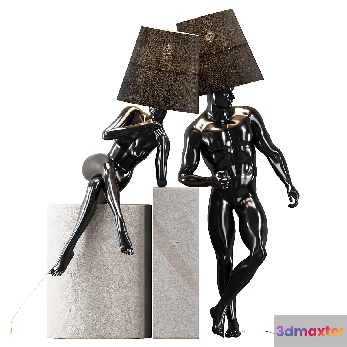 Hommer human lampshade Floor lamp Collection Pose05