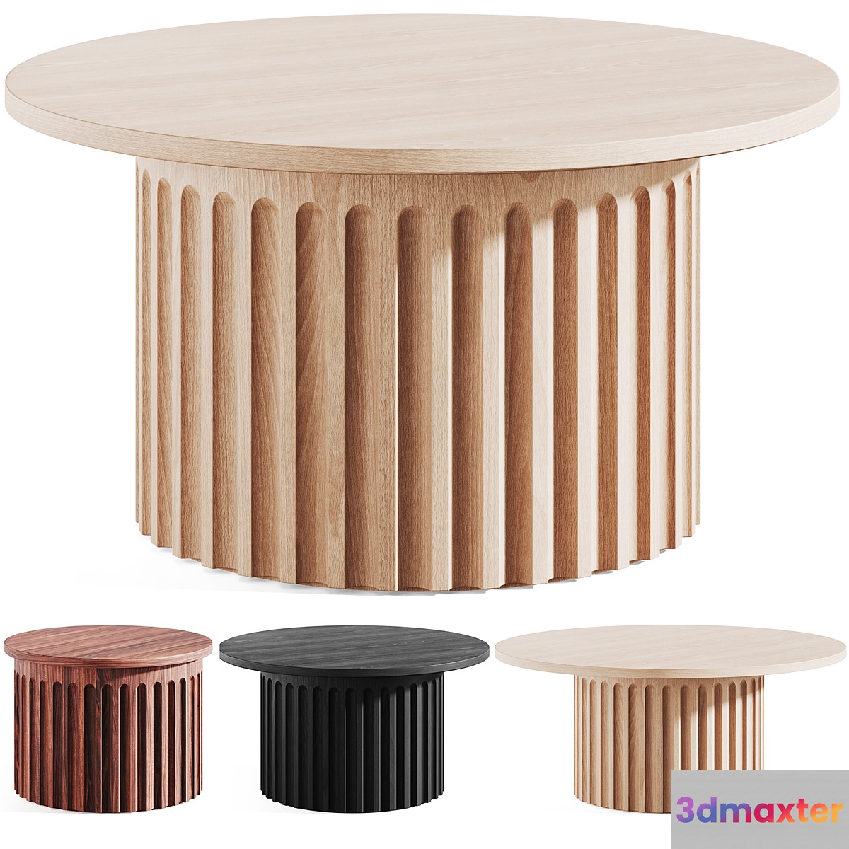 Fluted Coffee Table by Galvin Brothers - No.2