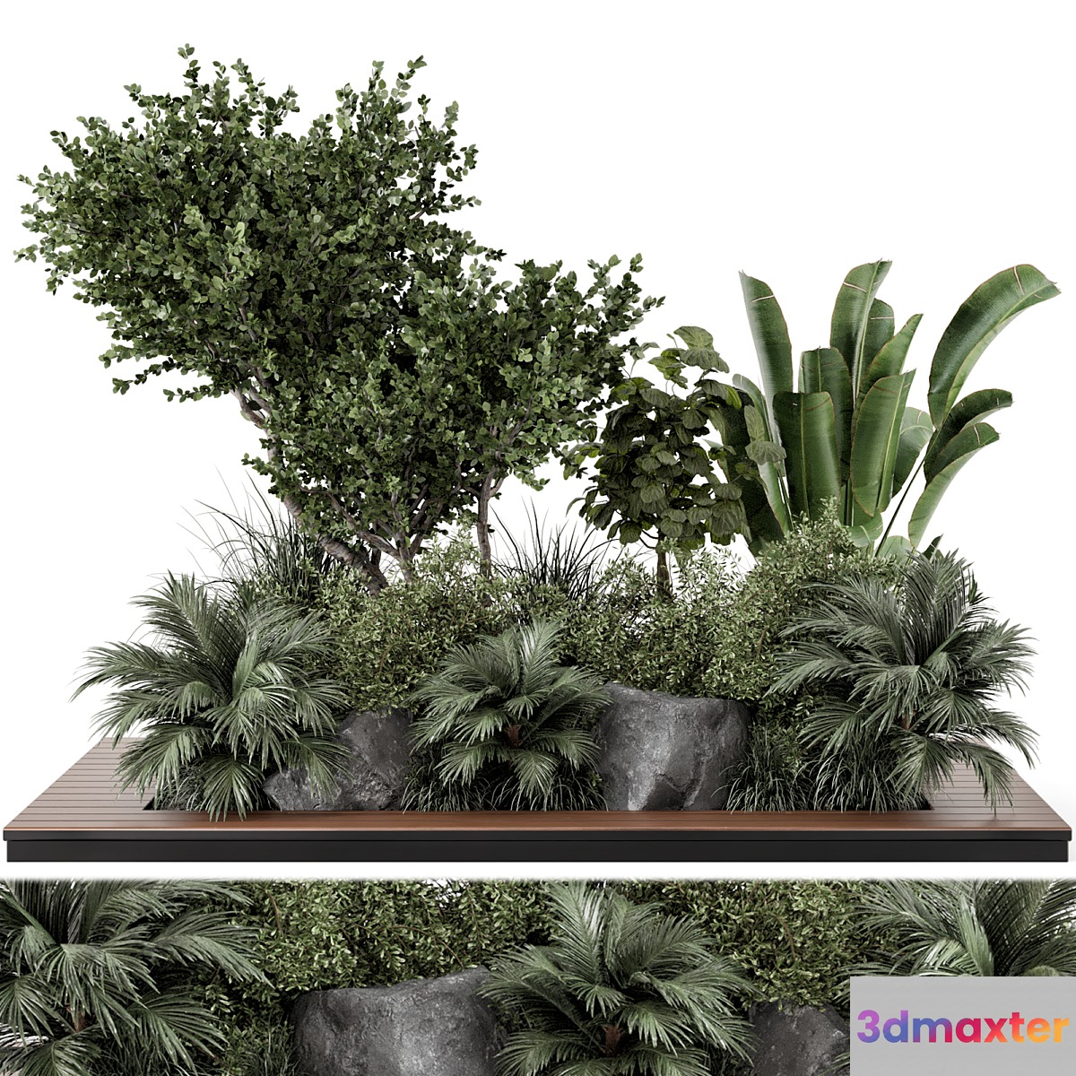 Outdoor Garden set bush and Tree - Garden Set 637