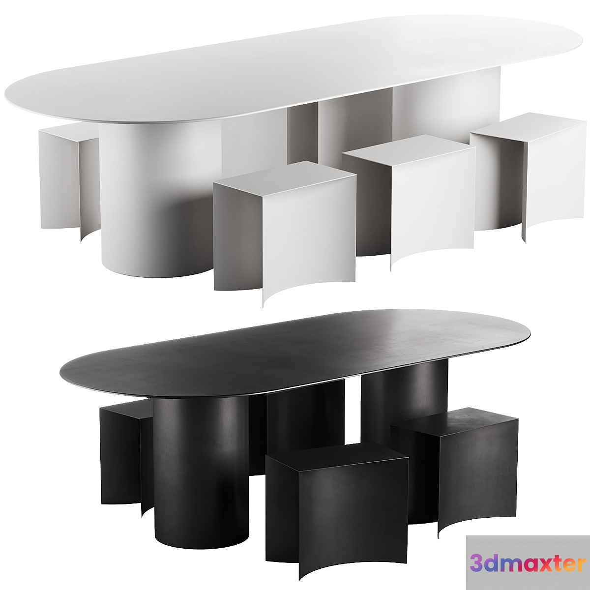 126 Desalto MM8 table with Void stool - No.2