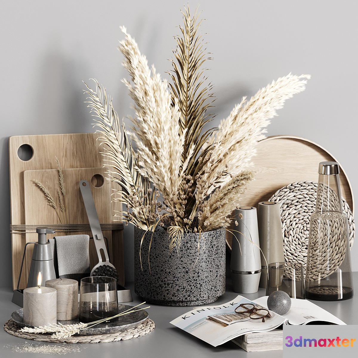 Kitchen accessories 024 with dried plants - No.3