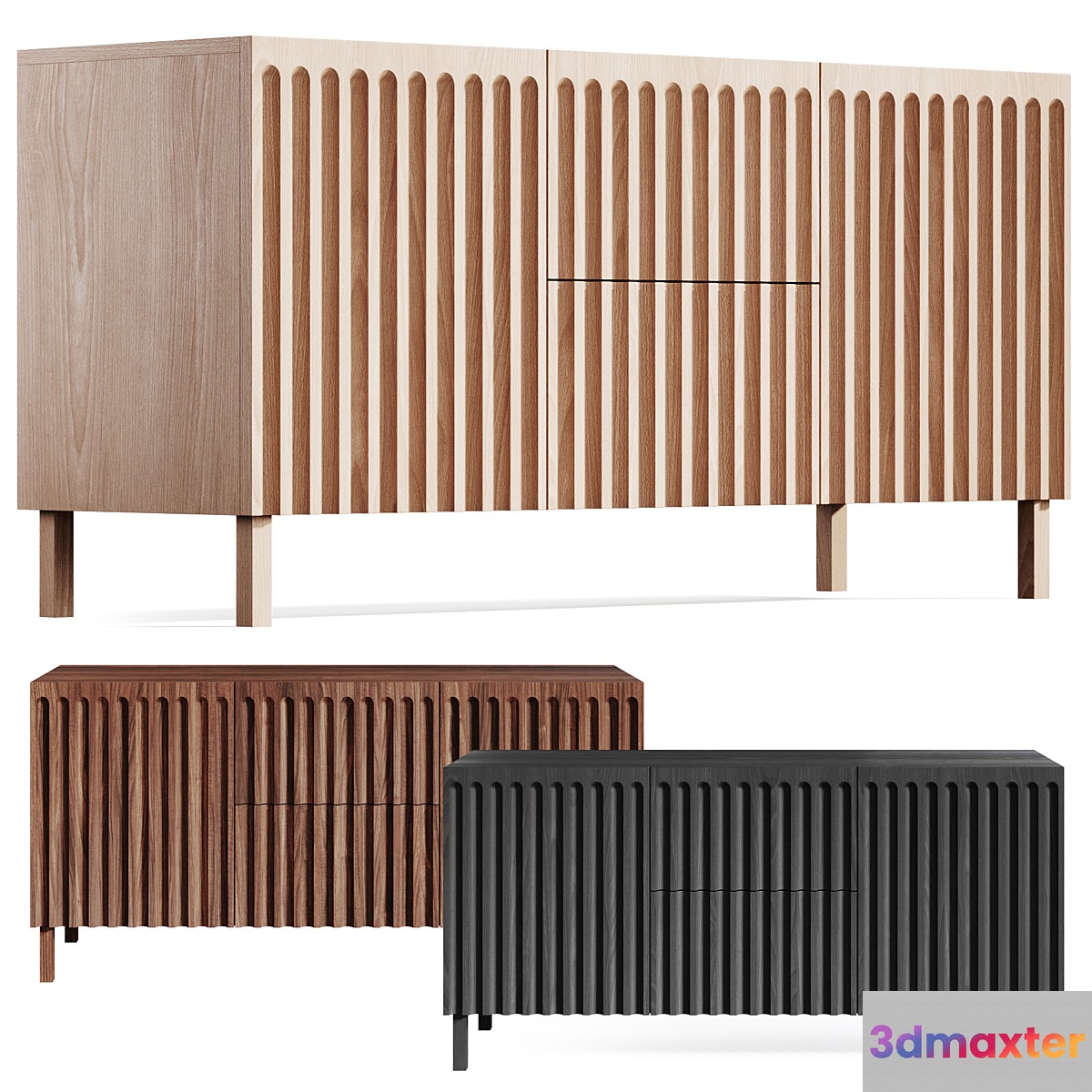 FLUTED SIDEBOARD by Galvin Brothers