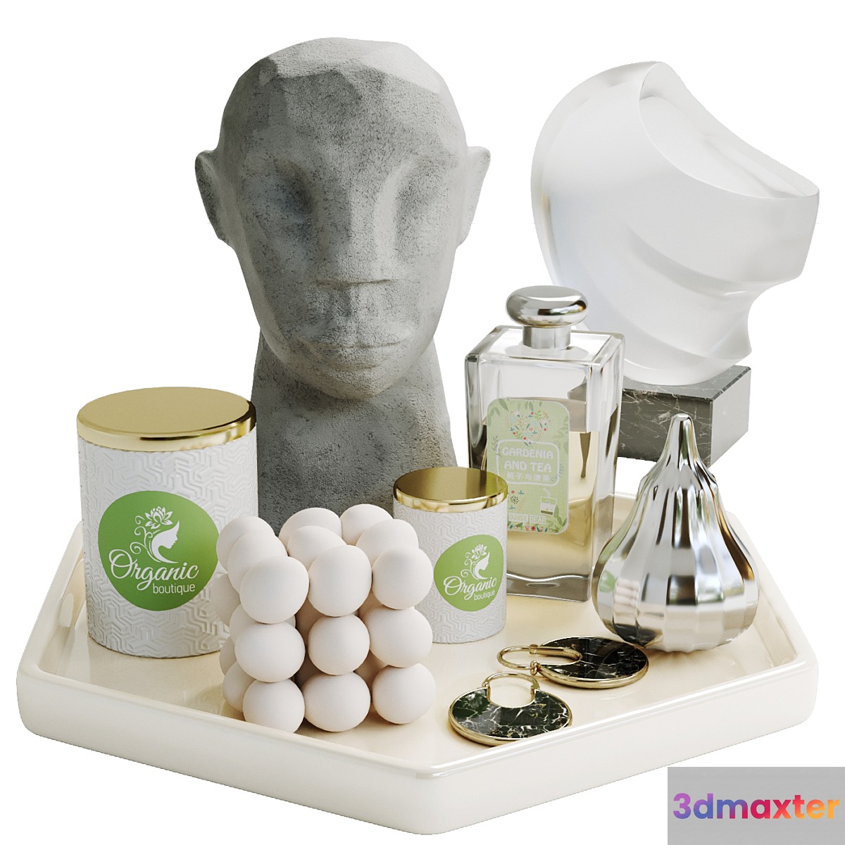 Collection of decorative set with bust and perfume - No.2