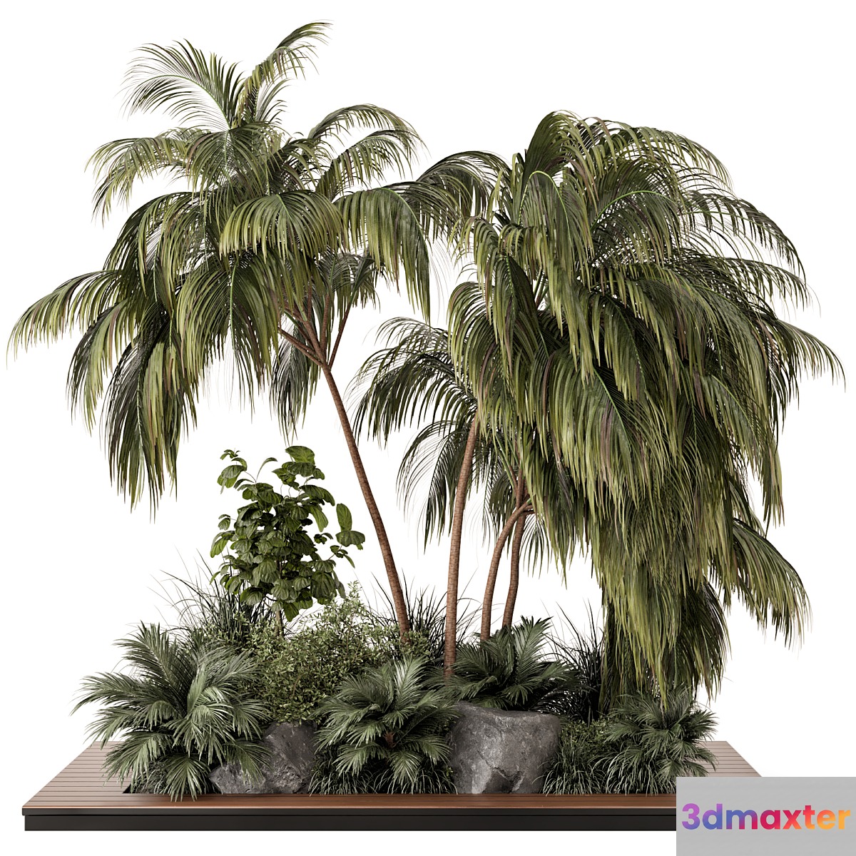 Outdoor Garden set bush and Tree - Garden Set 649 - No.2