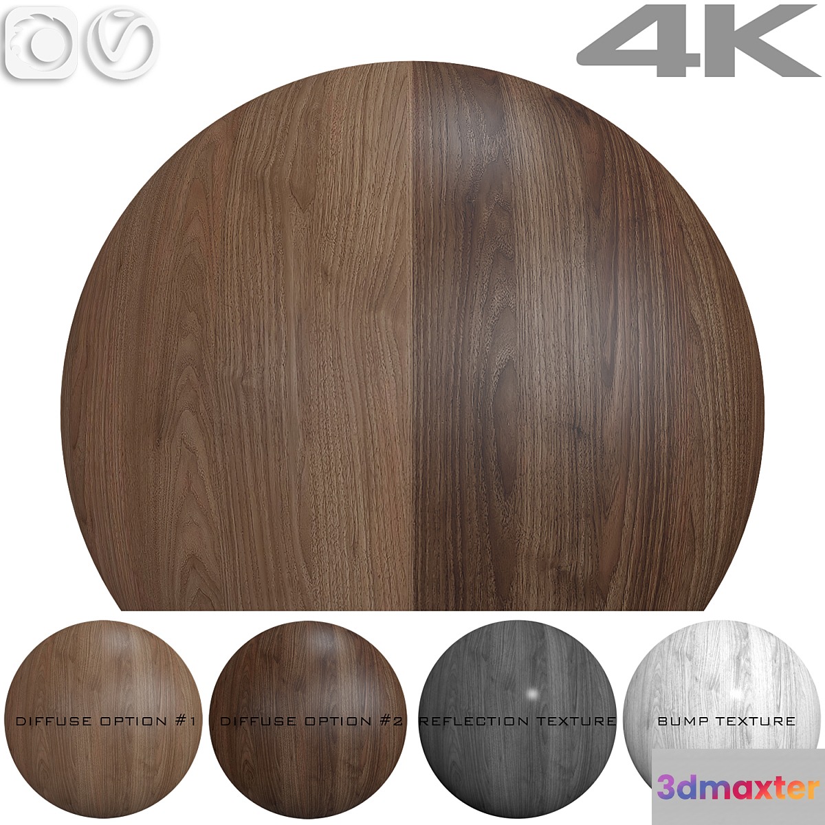 Wood texture - Walnut №1 3D Max