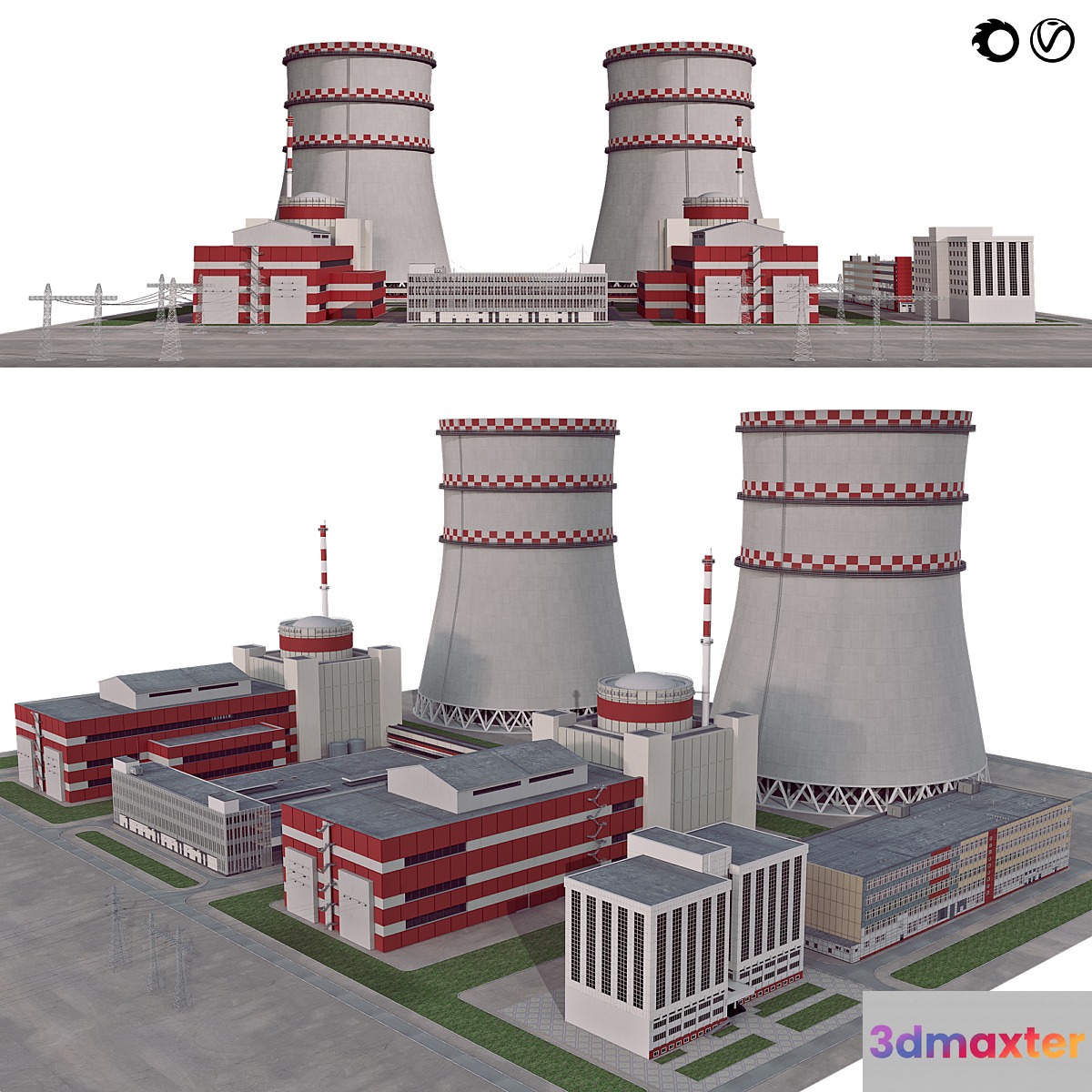 nuclear power plant nuclear power plant 3D Max