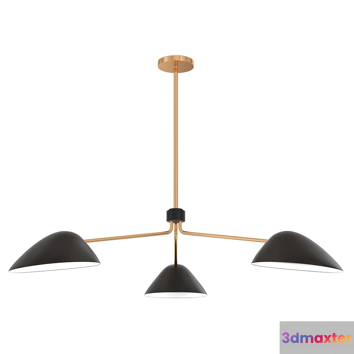 White Candelabra Modern Pendant Lamp Mid Century 3D Max