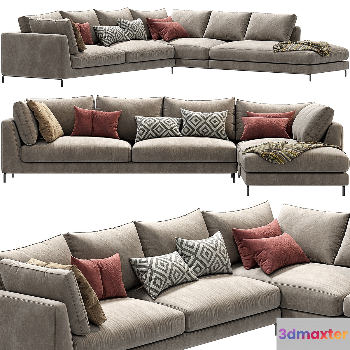 Corner-Sectional-Fabric-Sofa-ray-Sectional-Sofa - No.2