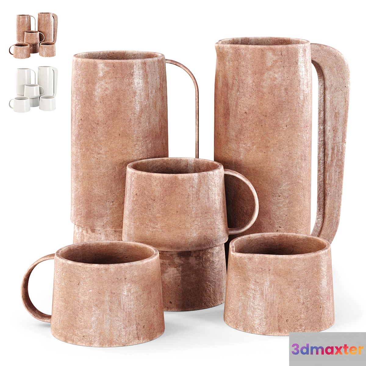 Arita Houen Ceramic Mugs _ Set of ceramic mugs 3D Max