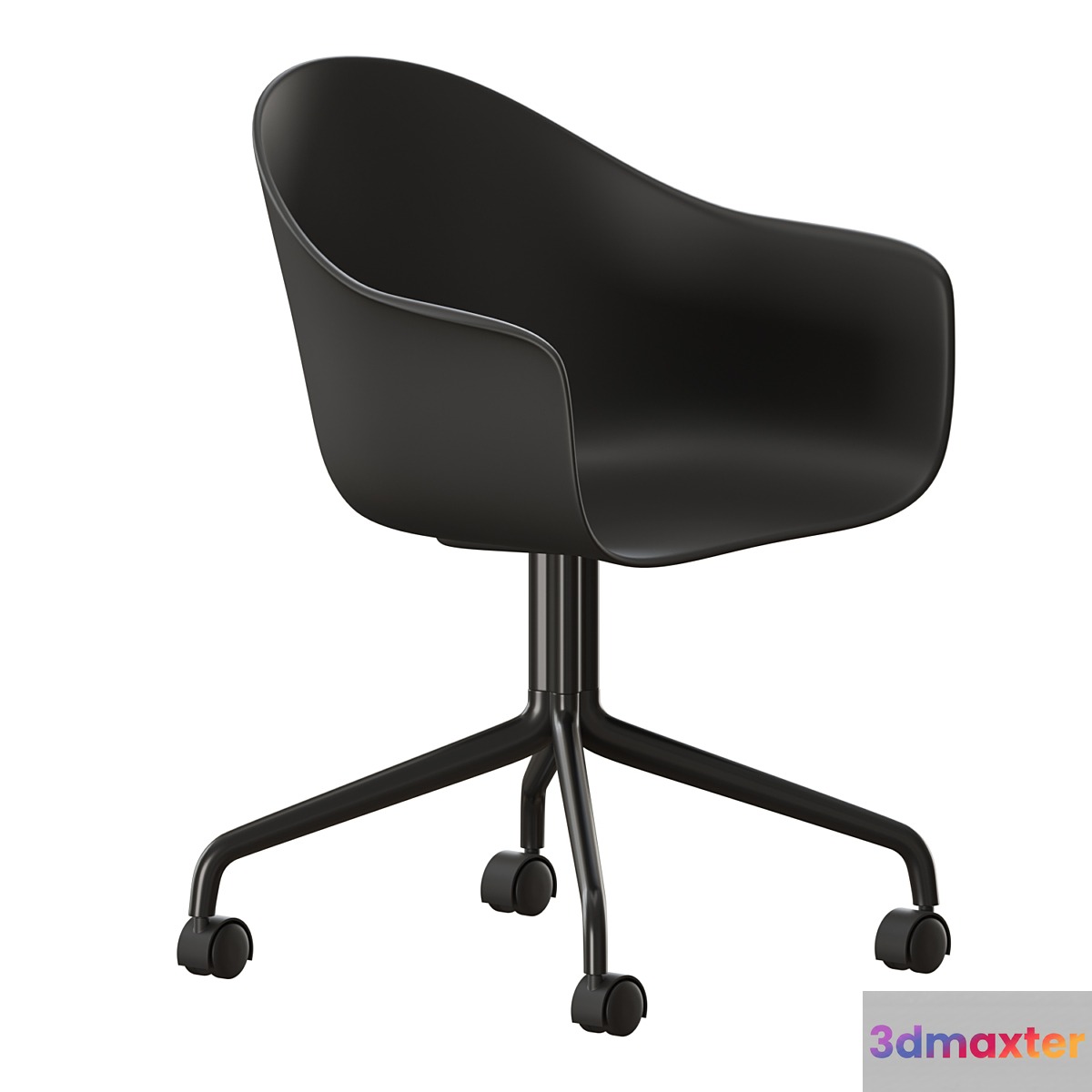 Harbor Dining Chair Star Base W Casters 3D Max